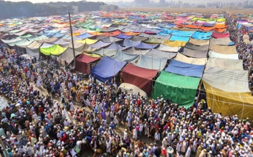 বিশ্ব ইজতেমার শেষ জুমায় অংশ নিতে লাখো মুসল্লির ঢল নেমেছে