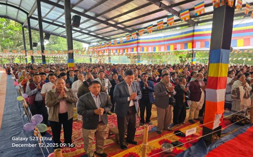 নানিয়ারচরে অনুষ্ঠিত হলো ৭ম 'সর্বজনীন মহাসংঘদান'  ​দেব-মনুষ্য ও সকল প্রাণীর হিতসুখ কামনায় ধর্মীয় ভাবগাম্ভীর্য